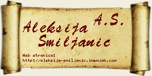 Aleksija Smiljanić vizit kartica